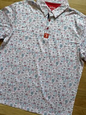 2 Lot Bogeybros Polo Shirt Mens Large Red White Blue Patriotic America XL